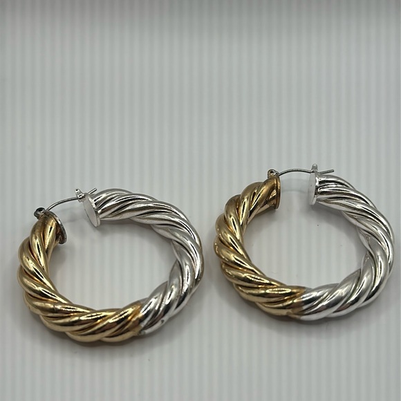 Jewelry - Gold and silver plated braided earrings